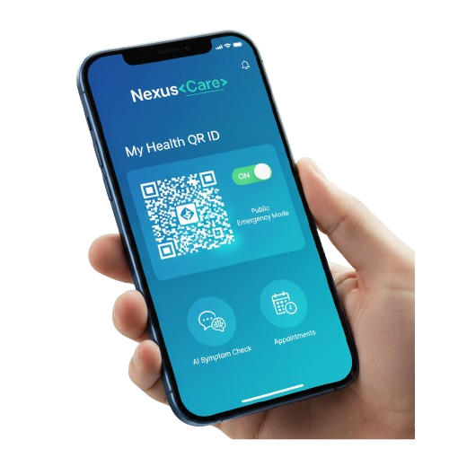 NexusCare app mockup
